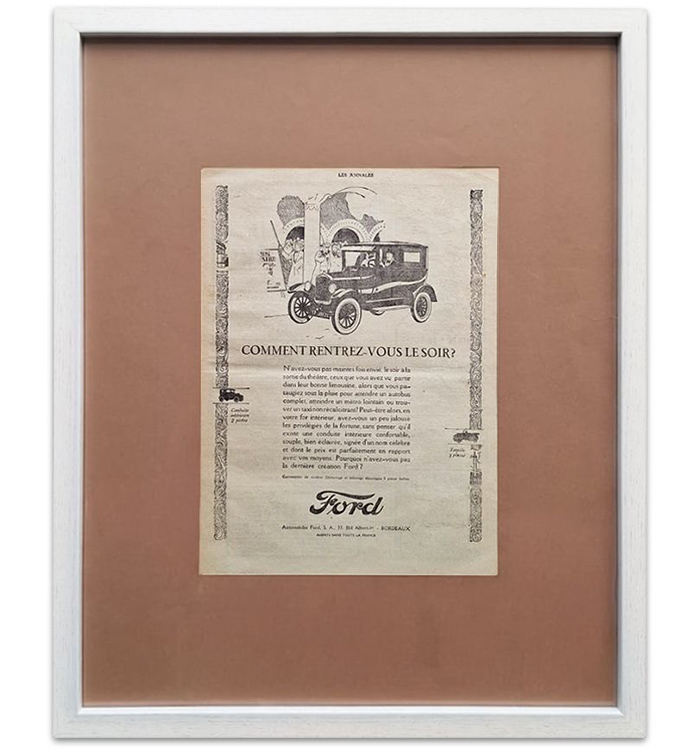 Ford Old Ad Frame